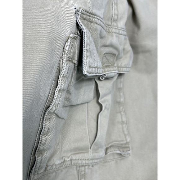 Vtg Y2k Plugg Cargo Pants Beige Khaki 38x34 Skater Baggy Jnco Big Pockets READ - Picture 9 of 10
